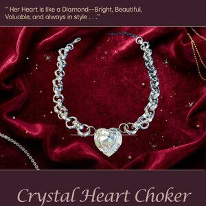 Sabika Crystal Heart Choker